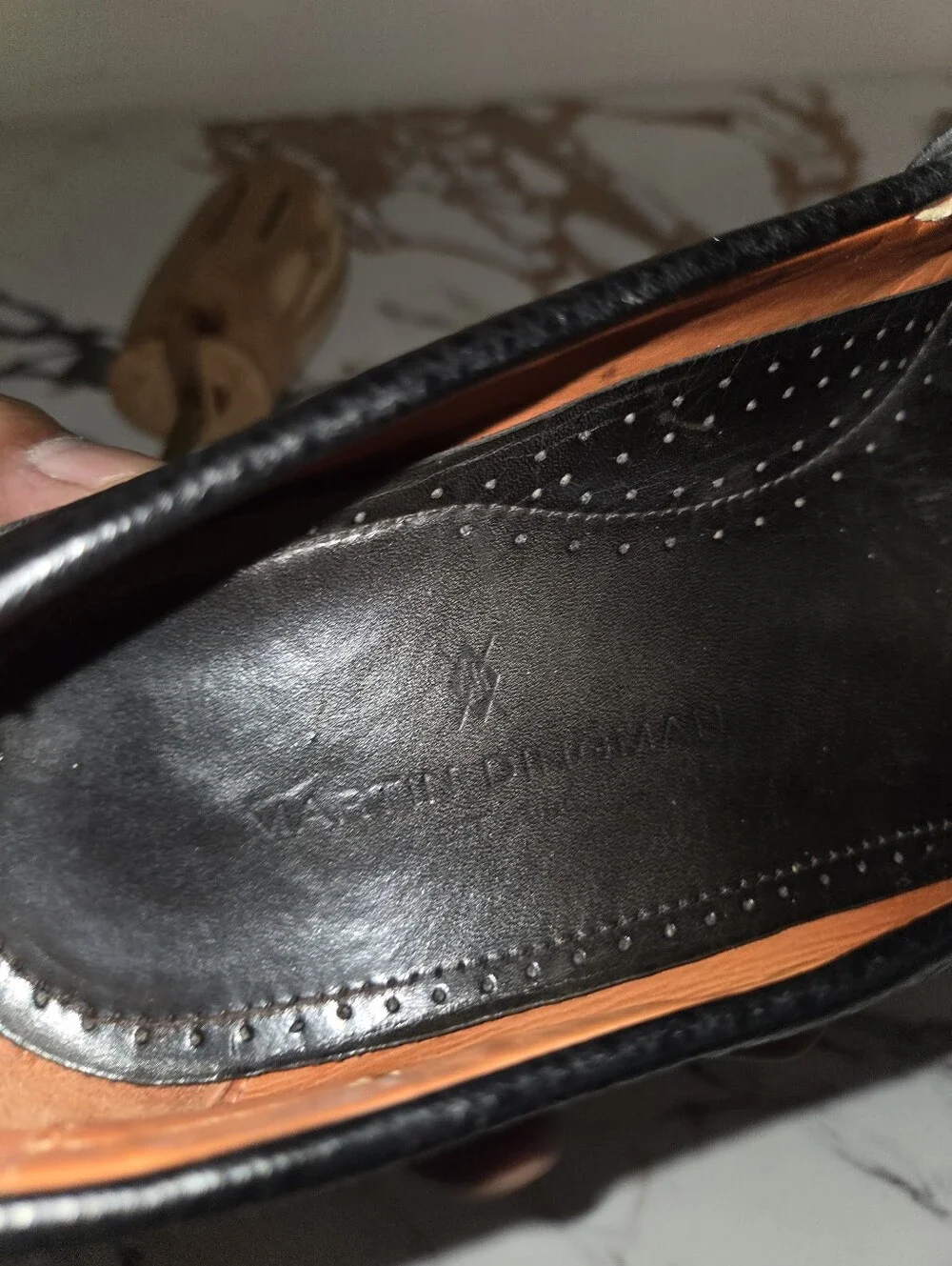 Martin Dingman Mens Pebbeled Leather Loafers  Size 10 1/2 M